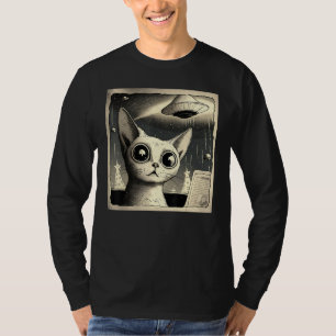 T-shirt Étranger UFO Chat Autoportrait