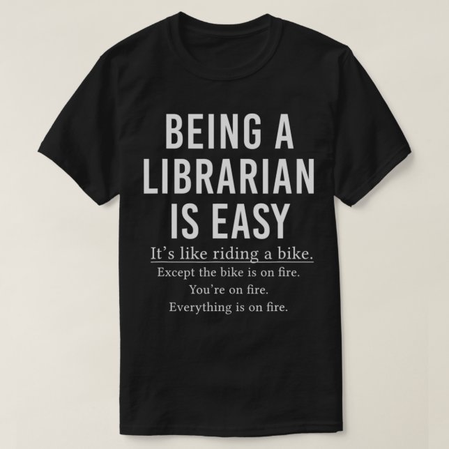 T-shirt Être Bibliothécaire Est Facile (Design devant)