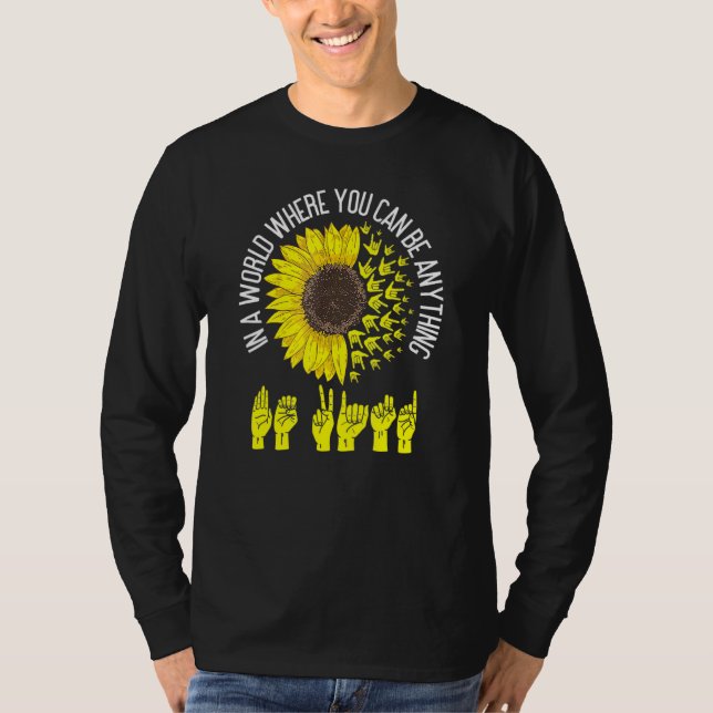 T-shirt Être comme ASL Langue des Signes Interprète Sourd (Devant)