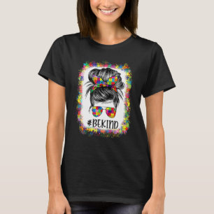 T-shirt Être comme Autisme Messagerie Bun Puzzle de cheveu
