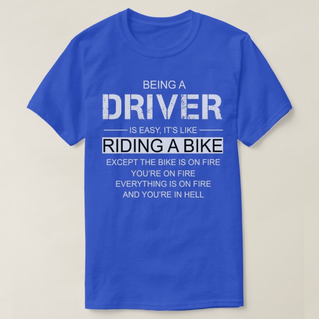 T-shirt Être Conducteur, C'Est Comme Faire Un Vélo (Design devant)