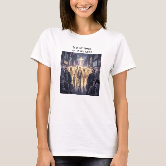 T-shirt Être dedans, pas du monde  (Devant)
