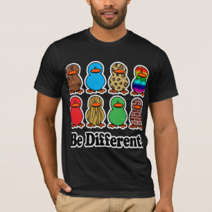 T-shirt être différent canard drôle motif canards