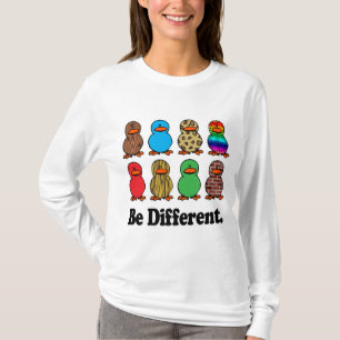 T-shirt être différent canard drôle motif canards