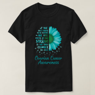 T-shirt Être forte Fleur de marais Turquoise Cancer de l'o