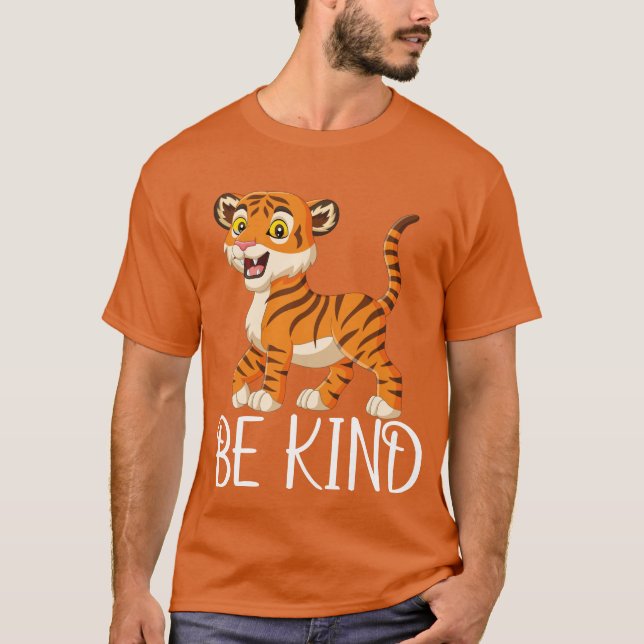 T-shirt être gentil tigre (Devant)