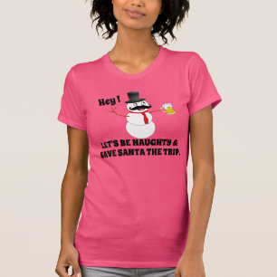 T-shirt Être givré Père Noël vilain et économisant un