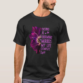 T-shirt Être Grammie Fait Ma Vie Complète Anémone Mot