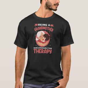 T-shirt Être Grand-Mère C'Est Théraper Grand-Mère Nana Gra