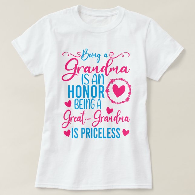T-shirt Être Grand-Mère Est Un Honneur Être Grand-Mère (Design devant)