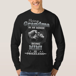 T-shirt Être grand-mère est un honneur, être MIMI est sans