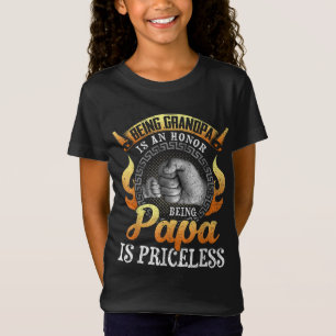 T-Shirt Être grand-père est un honneur car papa est inesti