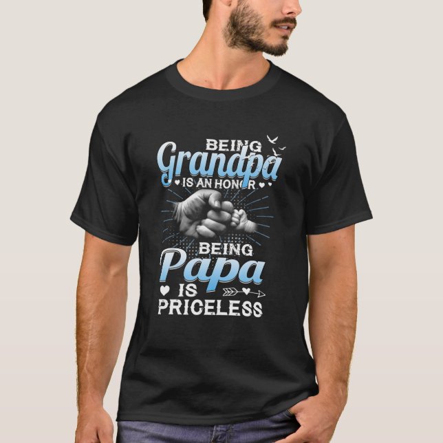 T-shirt Etre Grand-Père Est Un Honneur Etre Papa N'A Pas D (Devant)