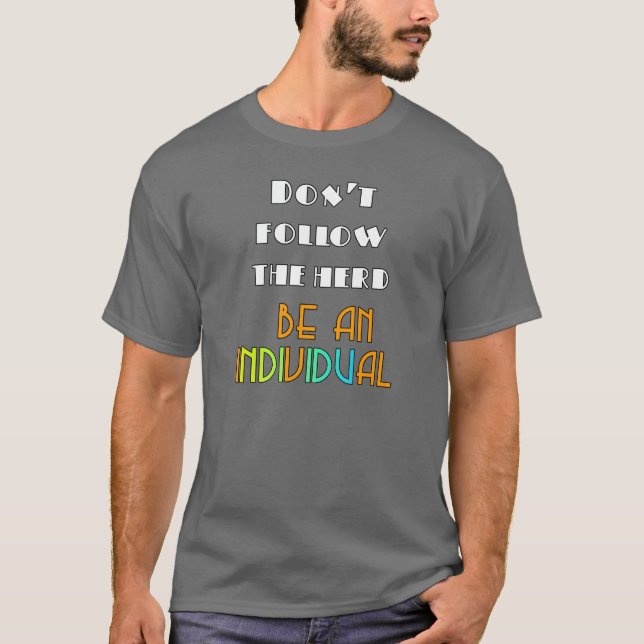 T-shirt Être Gray Individuel (Devant)