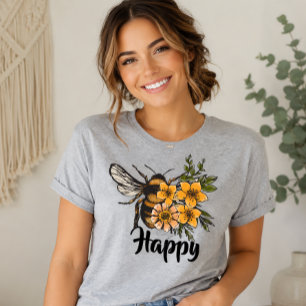 T-shirt Être Heureux Abeille