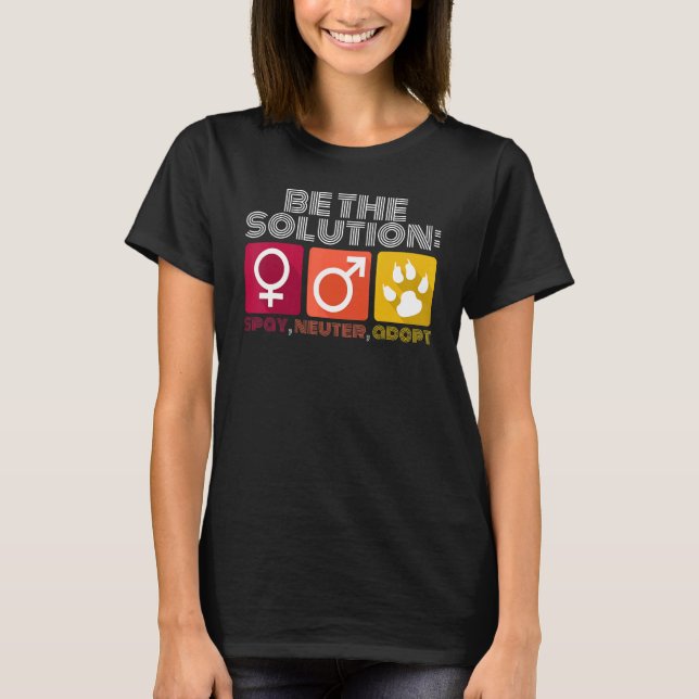 T-shirt Être la solution Spay Neuter Adopter Animal 2 (Devant)