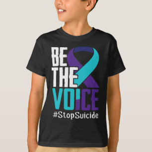 T-shirt Être la voix Arrêter le suicide Sensibilisation Sa