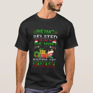T-shirt Être Lié À Moi Drôle Noël Dit Long Sl