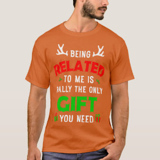 T-shirt Etre Lié À Moi Drôle Noël Famille Xmas Pa
