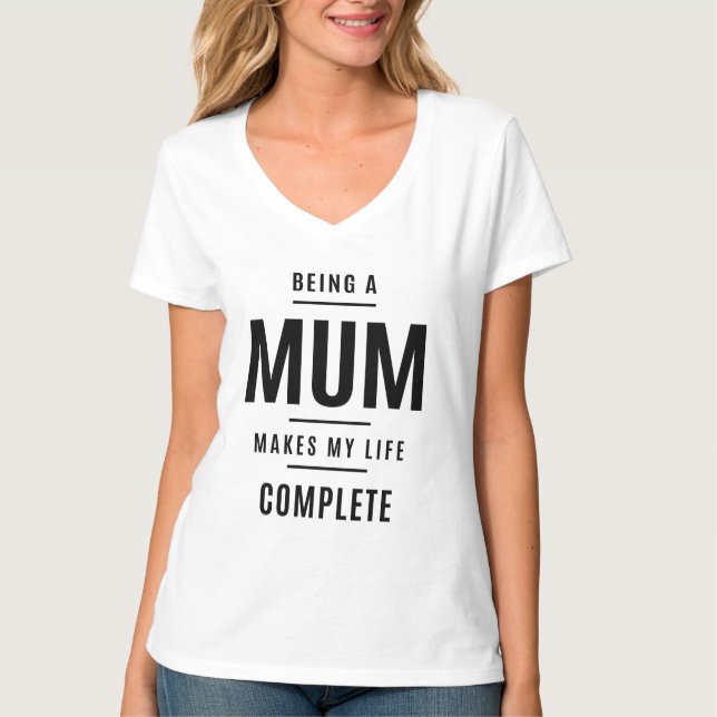 T-shirt Être maman fait ma vie grand-mère complète (Devant)