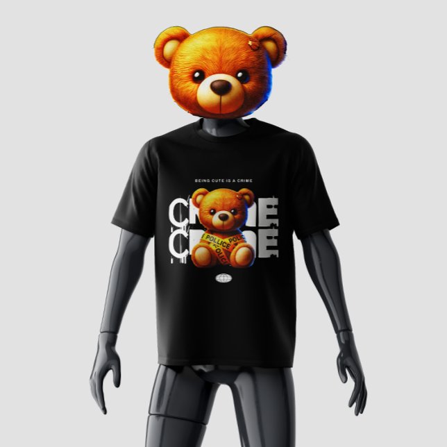 T-shirt Être mignon est un crime kawaii Teddy Bear (Créateur téléchargé)