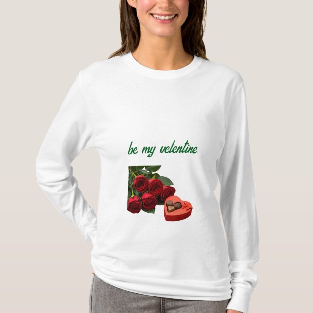 T-shirt  « Être mon Valentin : l'amour dans l'air » (Devant)