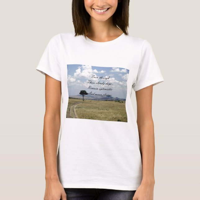 T-shirt être optimiste (Devant)