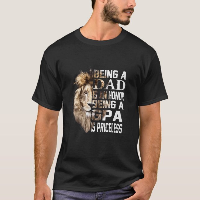T-shirt Être Papa Est Un Gpa Honneur Est Un Pères Inestima (Devant)