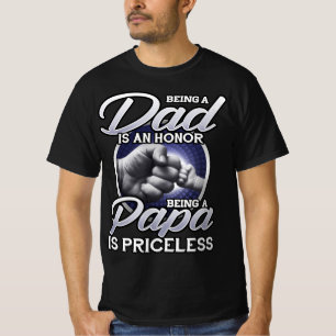 T-shirt Être papa est un honneur d'être papa est un papa