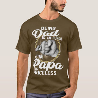 T-shirt Être Papa Est Un Honneur Être Papa Est Un Fain Ine
