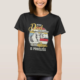 T-shirt Être papa est un honneur Être papa est un trésor i