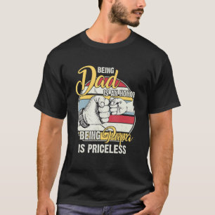 T-shirt Être papa est un honneur Être papa est un trésor i
