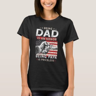 T-shirt Être Papa Est Un Honneur Être Papa Est Un Vain Ine