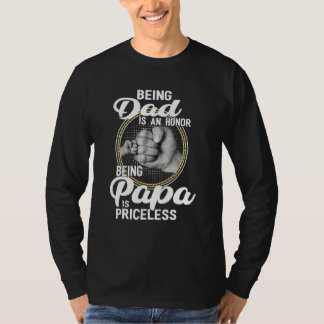T-shirt Être Papa Est Un Honneur Être Papa Est Un Vain Ine