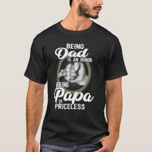 T-shirt Être Papa Est Un Honneur Être Papa Est Un Vain Ine