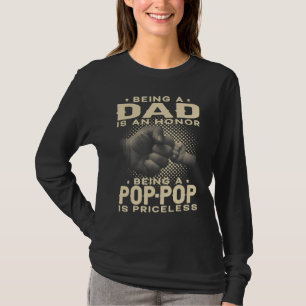 T-shirt Être Papa Est Un Honneur Être Pop Pop Est Une Pric