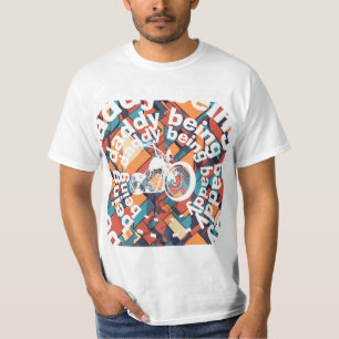 T-shirt "Être papa être malade" Chopper papa géométrique