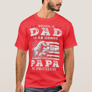 T-shirt Être père est un honneur Etre papa est inestimable