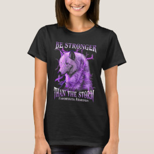 T-shirt Être Plus Forte Que La Tempête Fibromyalgie Sensib