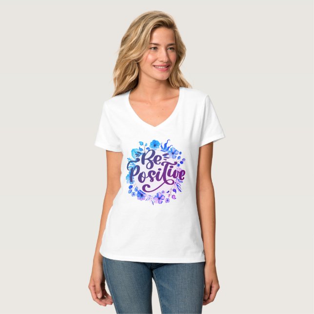 T-shirt Être positif (Devant entier)
