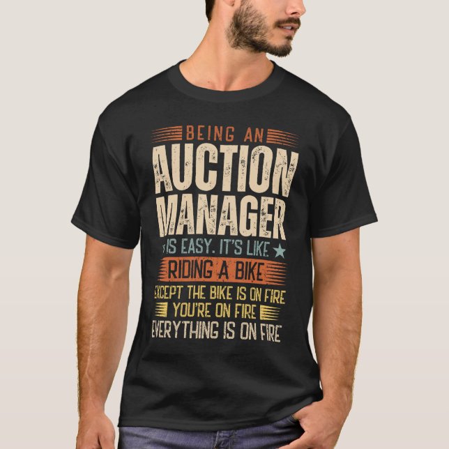 T-shirt Être Responsable Des Enchères Est Facile (Devant)