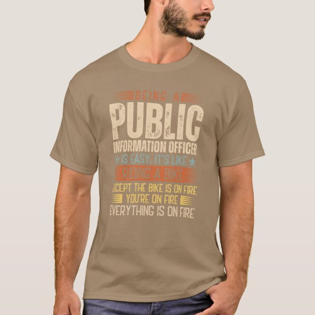 T-shirt Être un agent d'information publique est facile vi (Devant)