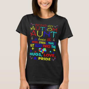 T-shirt Être un autiste Tante Hugs aime la fierté