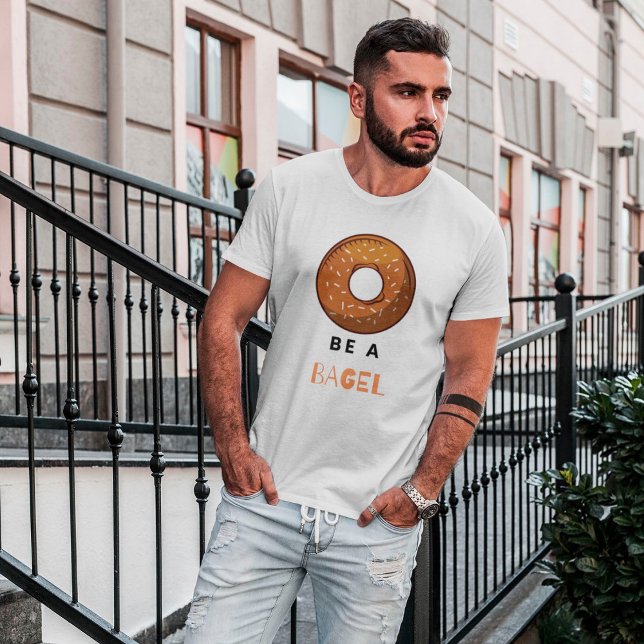 T-shirt Être un Bagel amusant Nourriture Pun Bagel Amoureu (Créateur téléchargé)