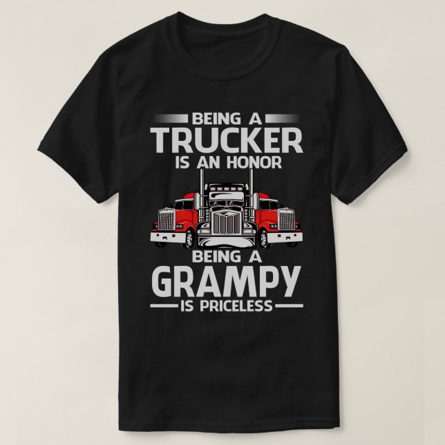 T-shirt Être un camionneur est un honneur être une AUNT es (Design devant)