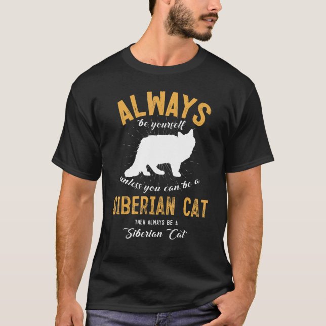 T-shirt Être un chat sibérien (Devant)