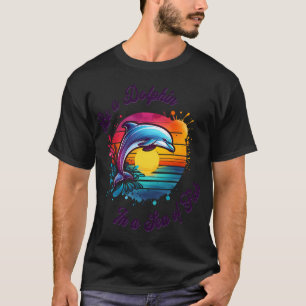 T-shirt Être un dauphin dans une mer de poissons