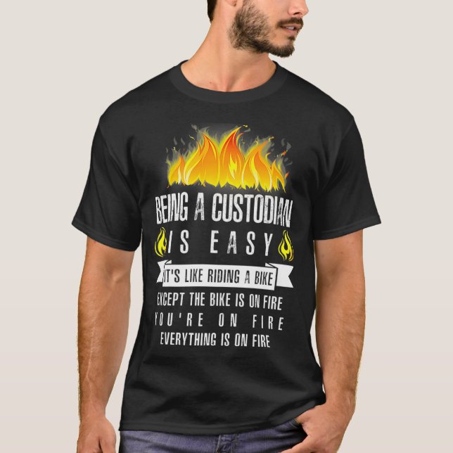 T-shirt Être un gardien est    EasyFunny Premium (Devant)