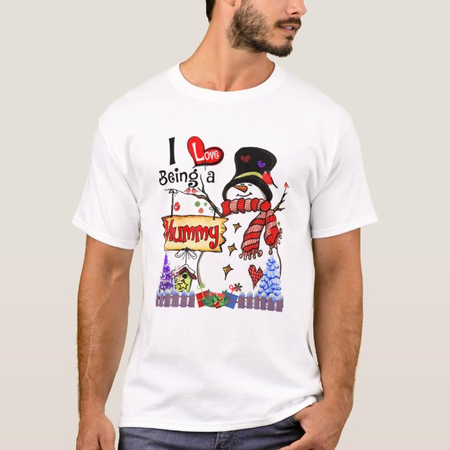 T-shirt Être Un Homme De Neige Humain (Devant)