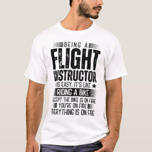 T-shirt Être Un Instructeur De Vol Est Facile